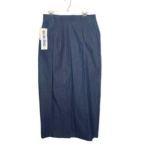 Vintage ON THE VERGE Women's Denim Midi Skirt NWT Size 14 New Old Stock